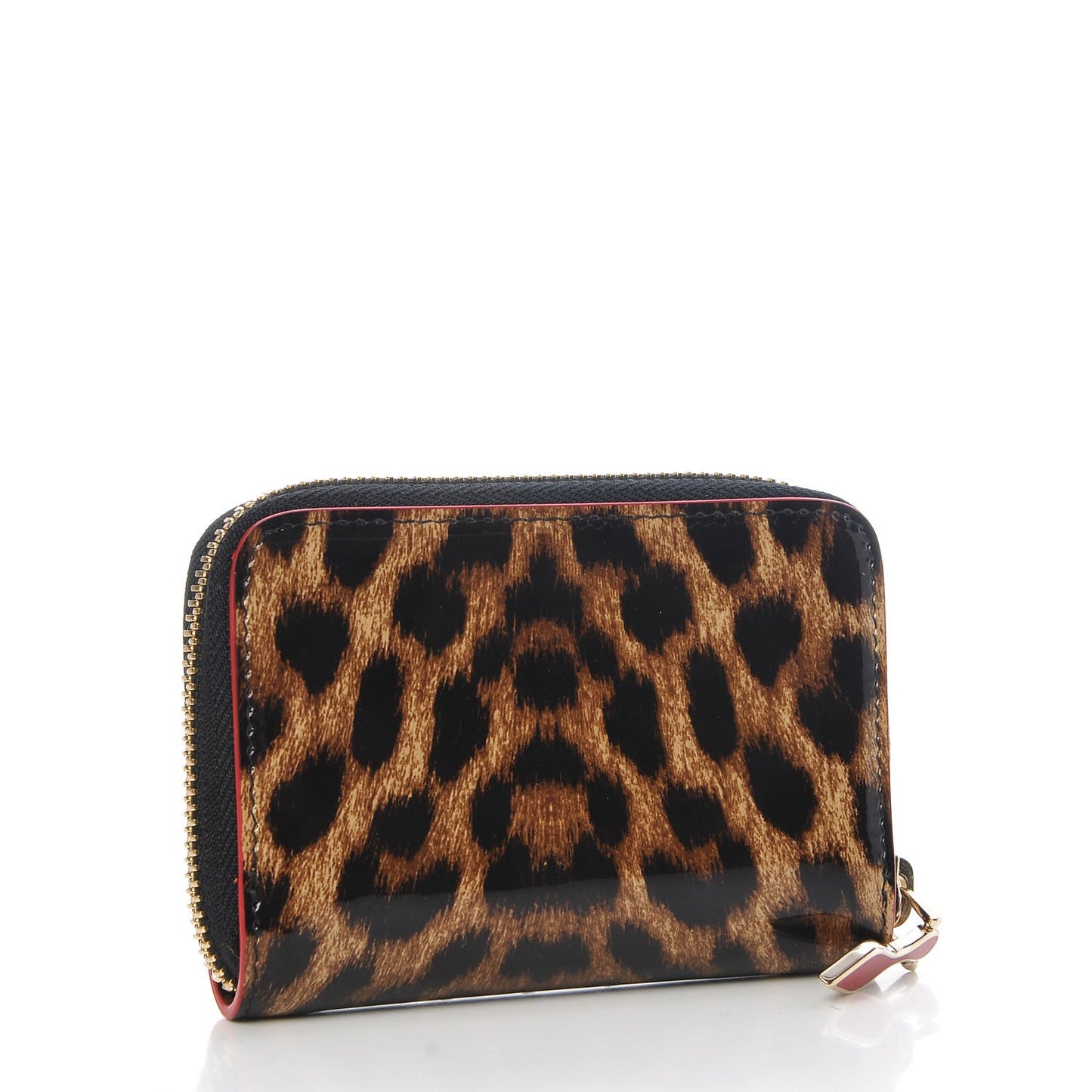 Patent Leopard Spiked Panettone Coin Purse