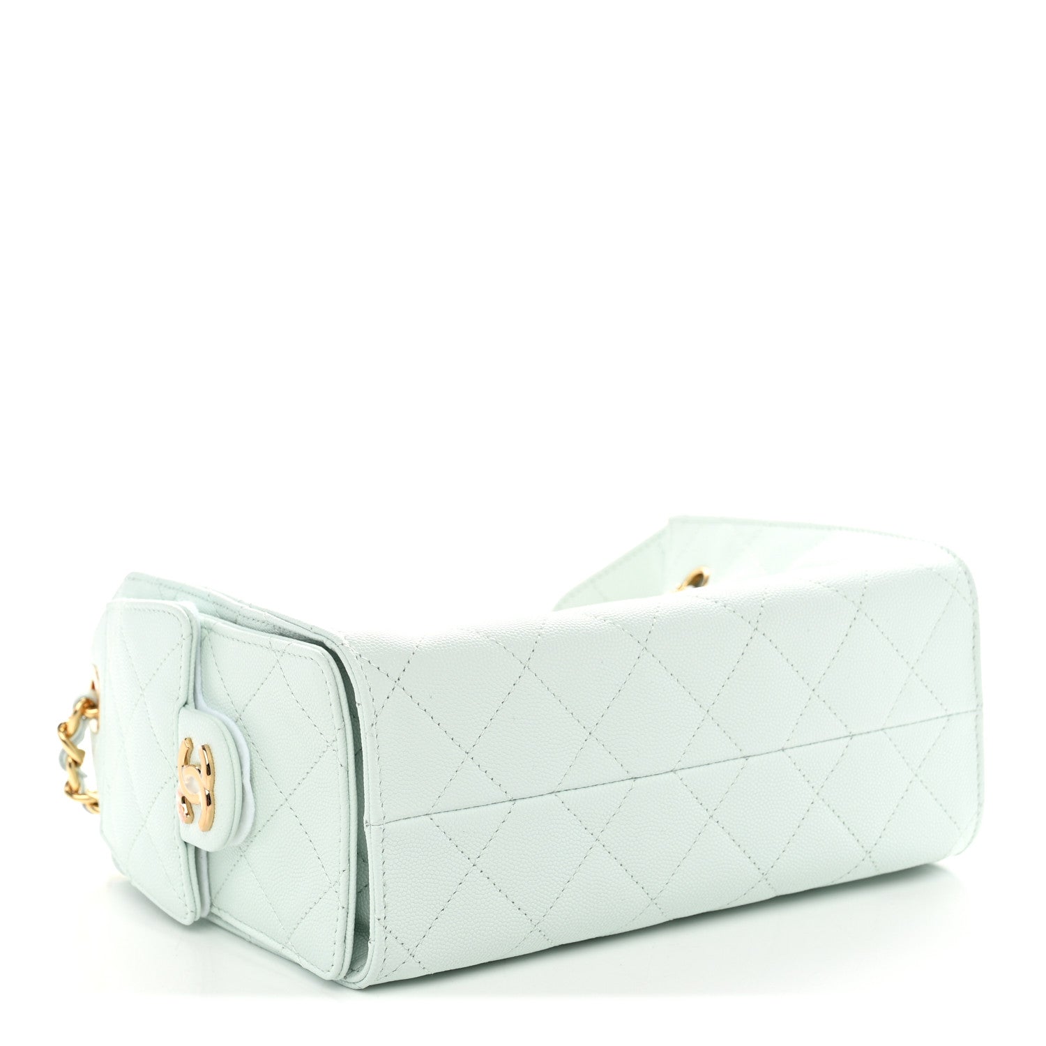 Chanel Caviar Quilted Mini Chanel 25 Handbag Light Green 4 of 11