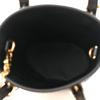 Louis Vuitton Cotton Calfskin Monogram Nano Bucket Bag Black 6 of 11