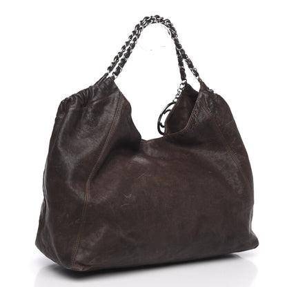 Chanel Distressed Caviar XL Coco Cabas Brown 3 of 16