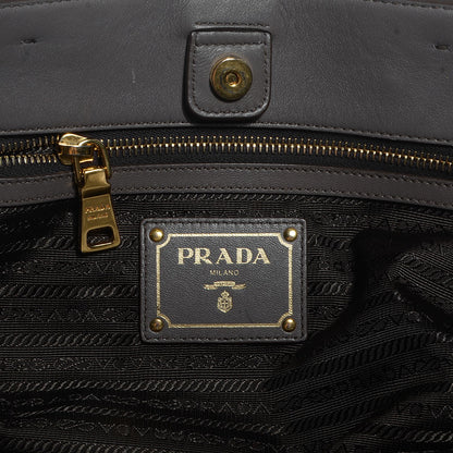 Prada Soft Calf Zipper Detail Tote Bambu 8 of 11
