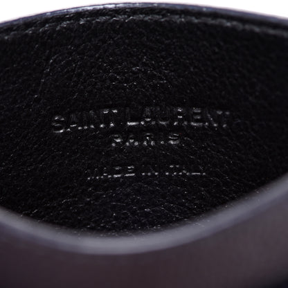 Saint Laurent Grained Calfskin 5 Fragments Credit Card Holder Blue Notte 6 of 8