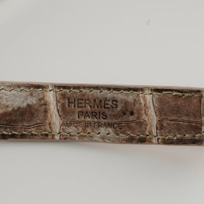 Hermes Matte Niloticus Crocodile Himalaya Kelly Retourne 25 White 10 of 32