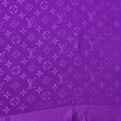 Louis Vuitton Wool Silk Monogram Shawl Amethyste 3 of 4