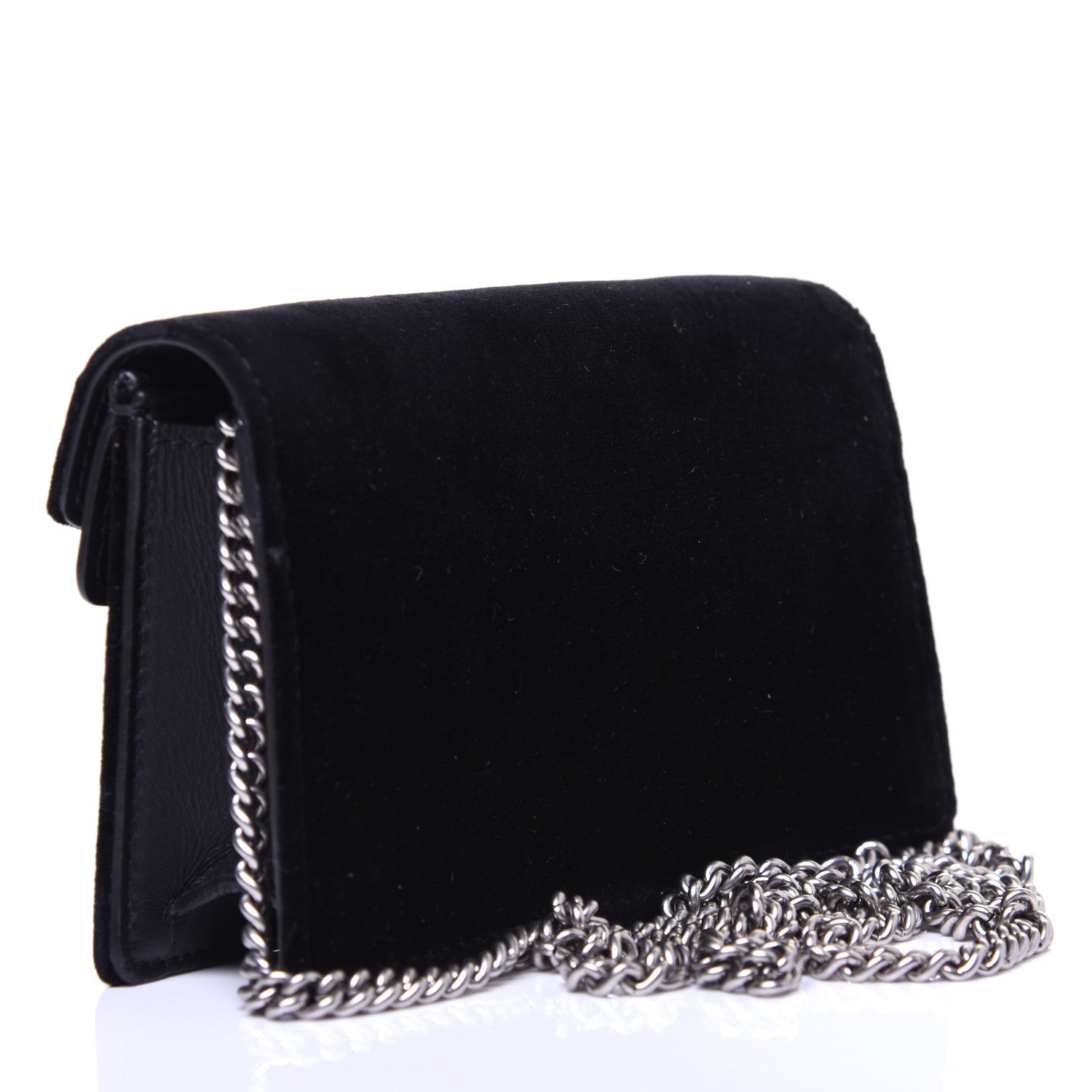 Gucci Velvet Super Mini Dionysus Shoulder Bag Black 3 of 12