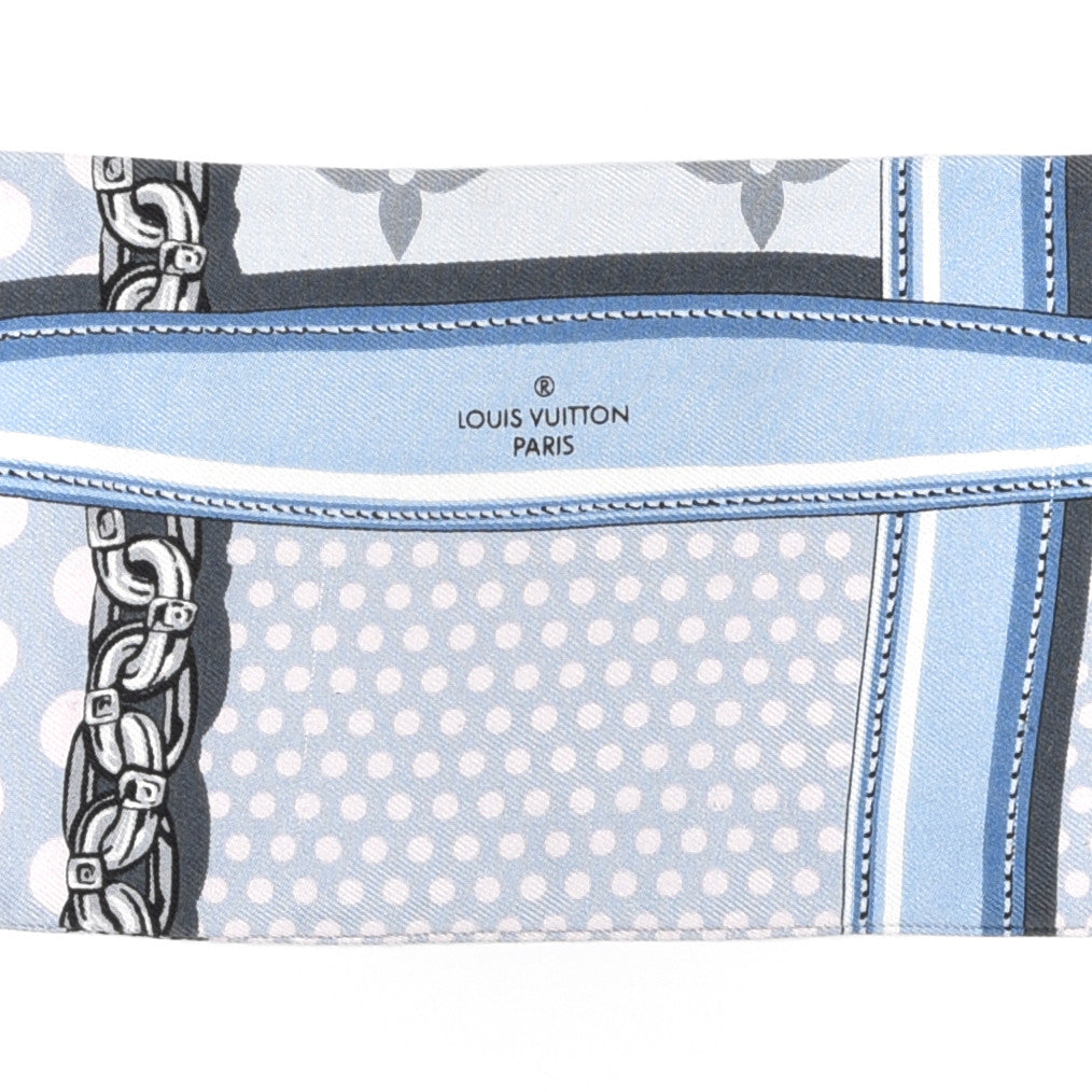 Louis Vuitton Silk Monogram Pop Confidential Bandeau Light Blue 3 of 3