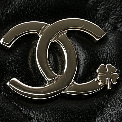 Chanel Lambskin Quilted All About Chanel Charm Wristlet Wallet Black 9 of 11