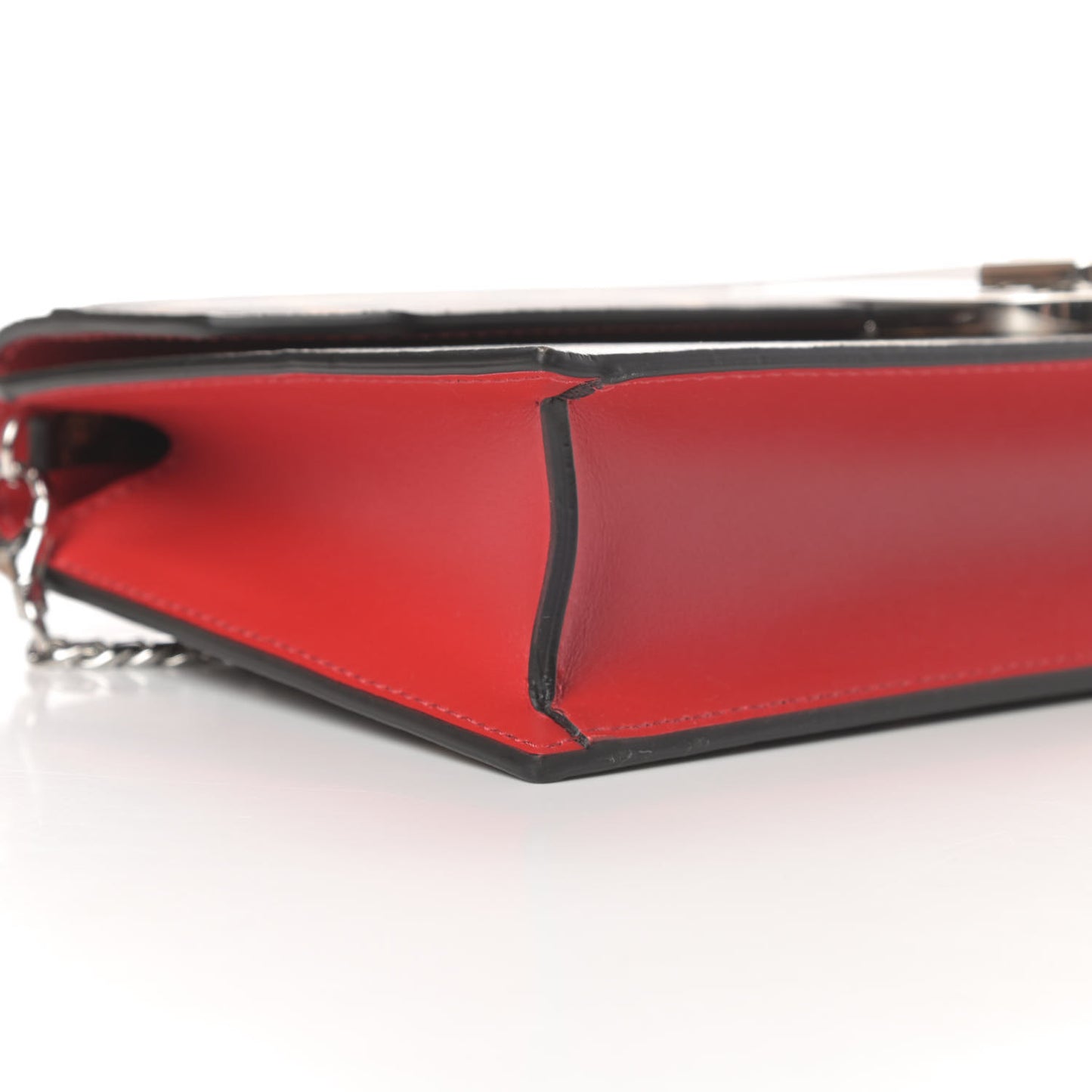 Calfskin Leopard Print Small Baguette