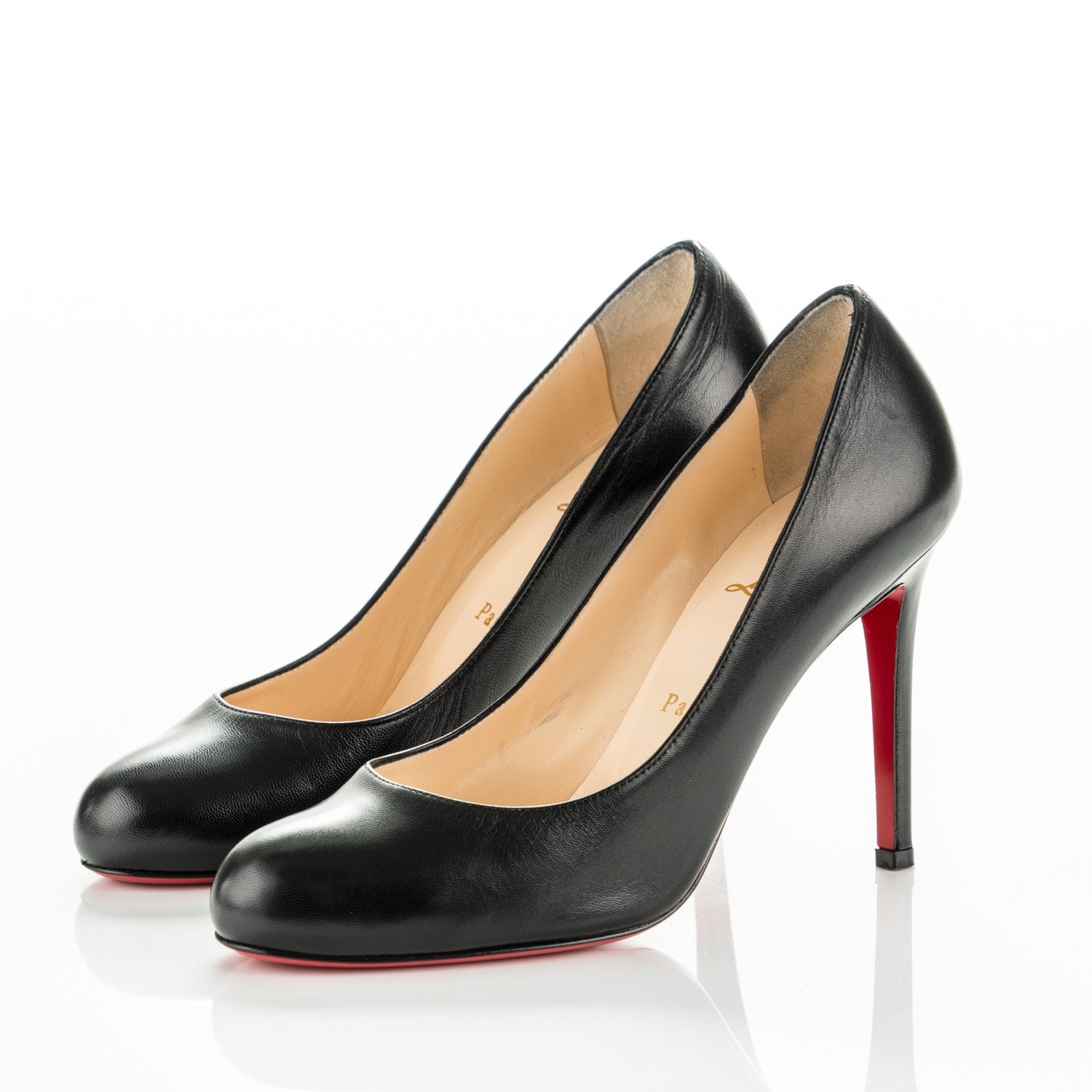 Christian Louboutin Kid Simple 100 Pumps 38 Black 3 of 7