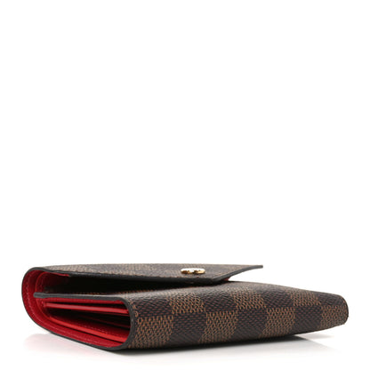 Louis Vuitton Damier Ebene Victorine Wallet Rouge 7 of 14
