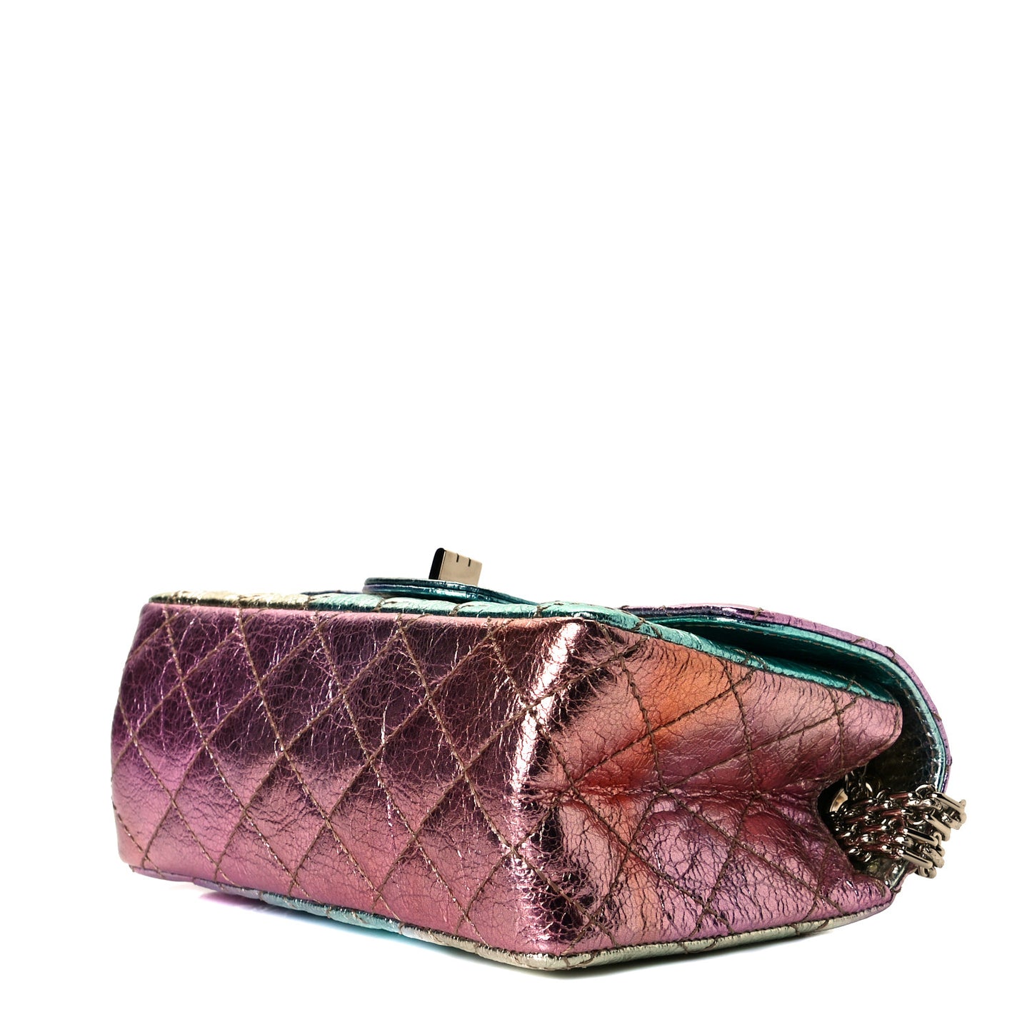 Metallic Goatskin Quilted Mini 2.55 Reissue Flap Multicolor