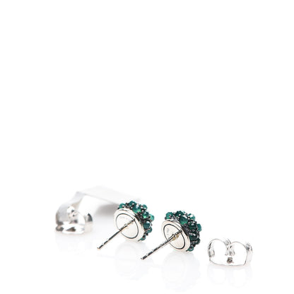 David Yurman Sterling Silver Green Onyx Cable Berries Earrings 3 of 4