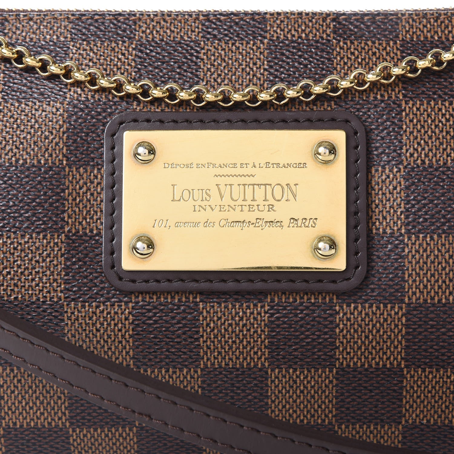 Louis Vuitton Damier Ebene Eva Clutch 9 of 10