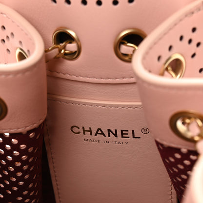 Chanel Perforated Calfskin Quilted Mini Chanel 25 Handbag Light Pink 5 of 10