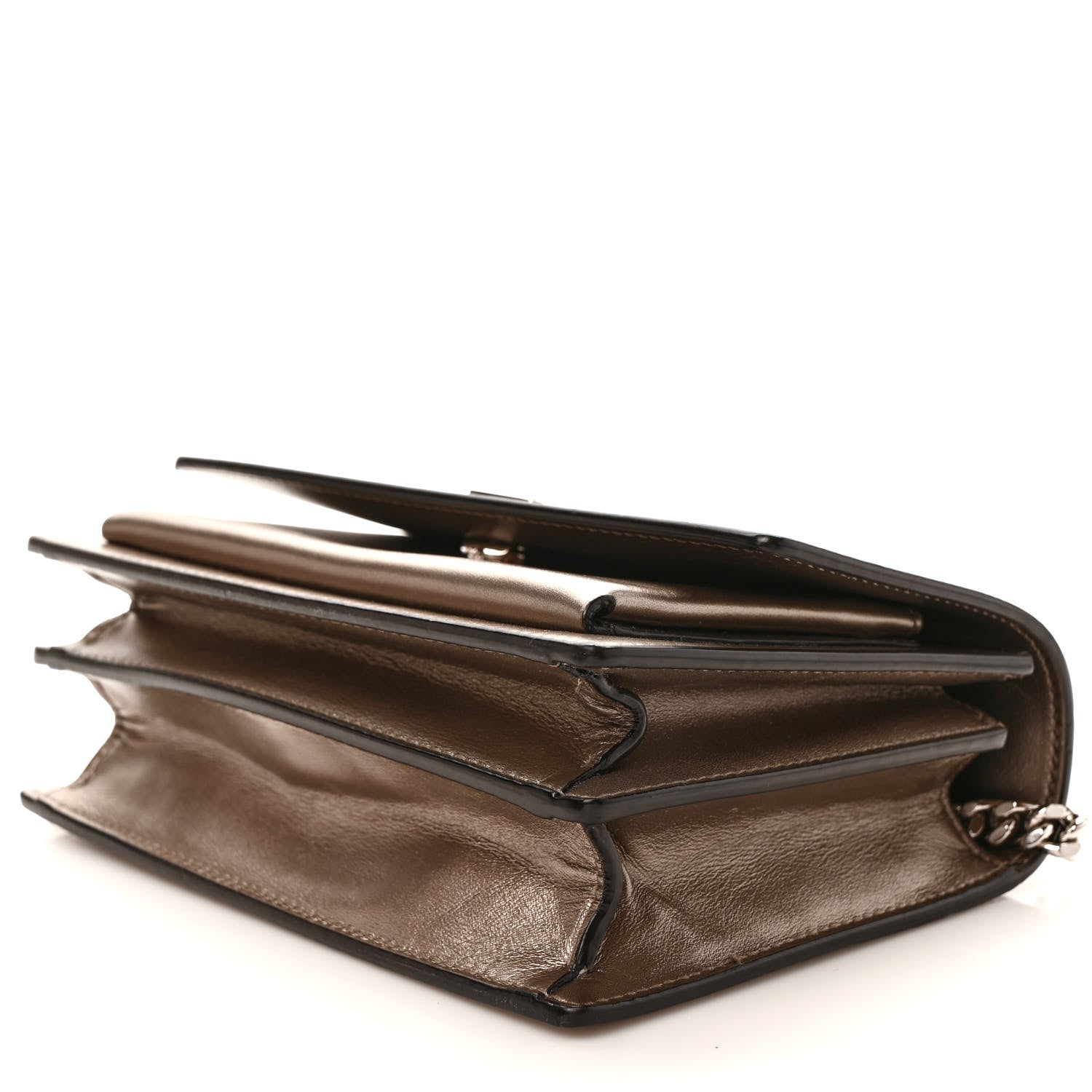 Saint Laurent Metallic Calfskin Small Monogram Sunset Gold 9 of 9
