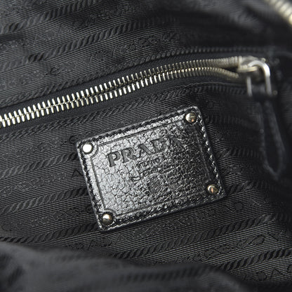 Prada Vernice Naplak Zipper Bowler Tote Black 8 of 9