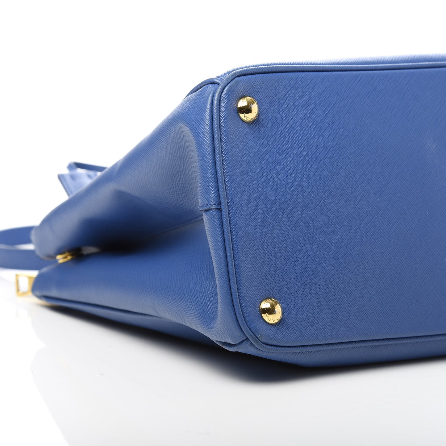 Saffiano Medium Galleria Double Zip Tote Azzurro