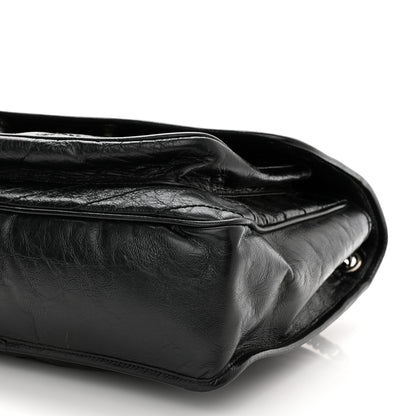 Saint Laurent Crinkled Calfskin Matelasse Monogram Large Niki Chain Satchel Black 10 of 11