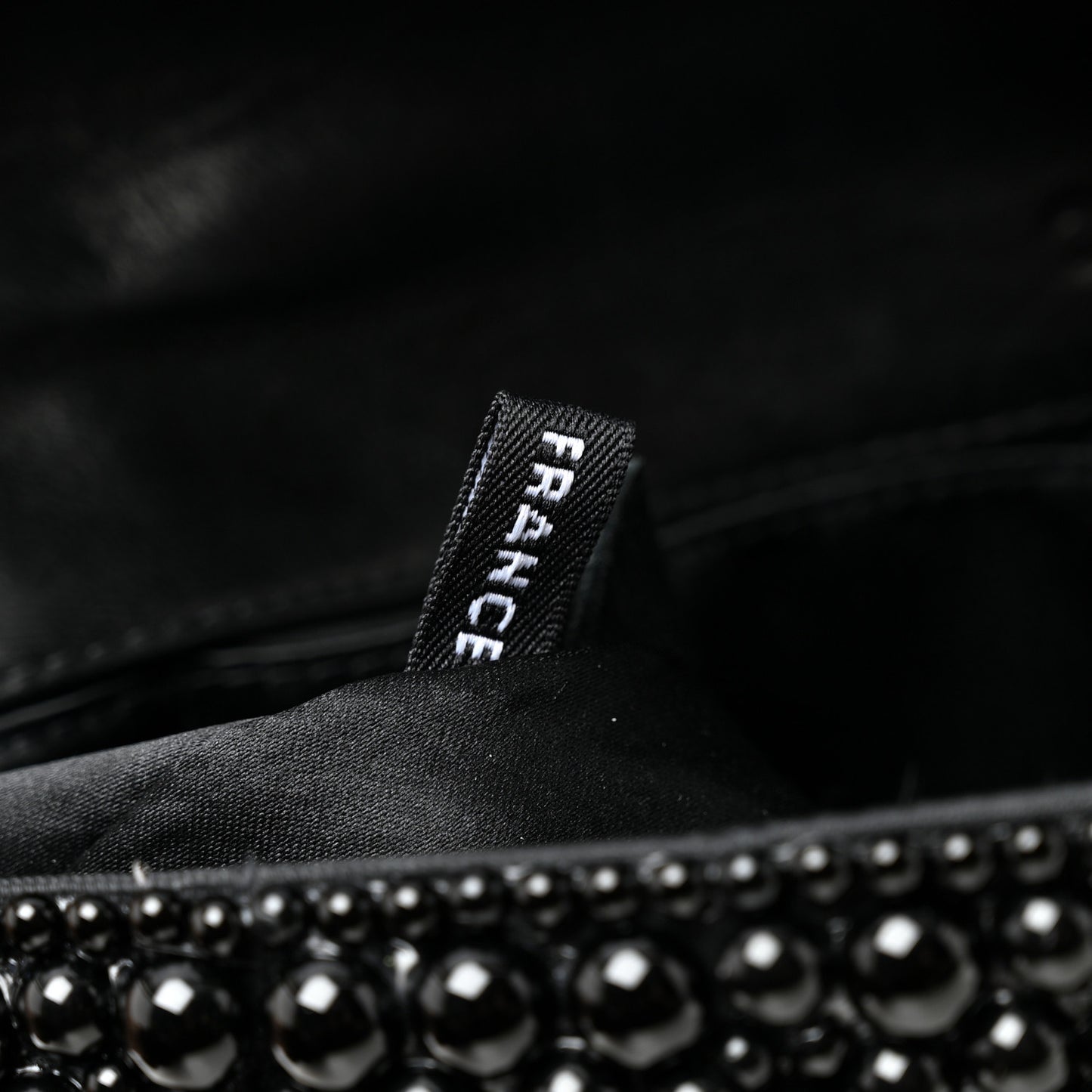 Pearl Beaded East West Flap Black So Black