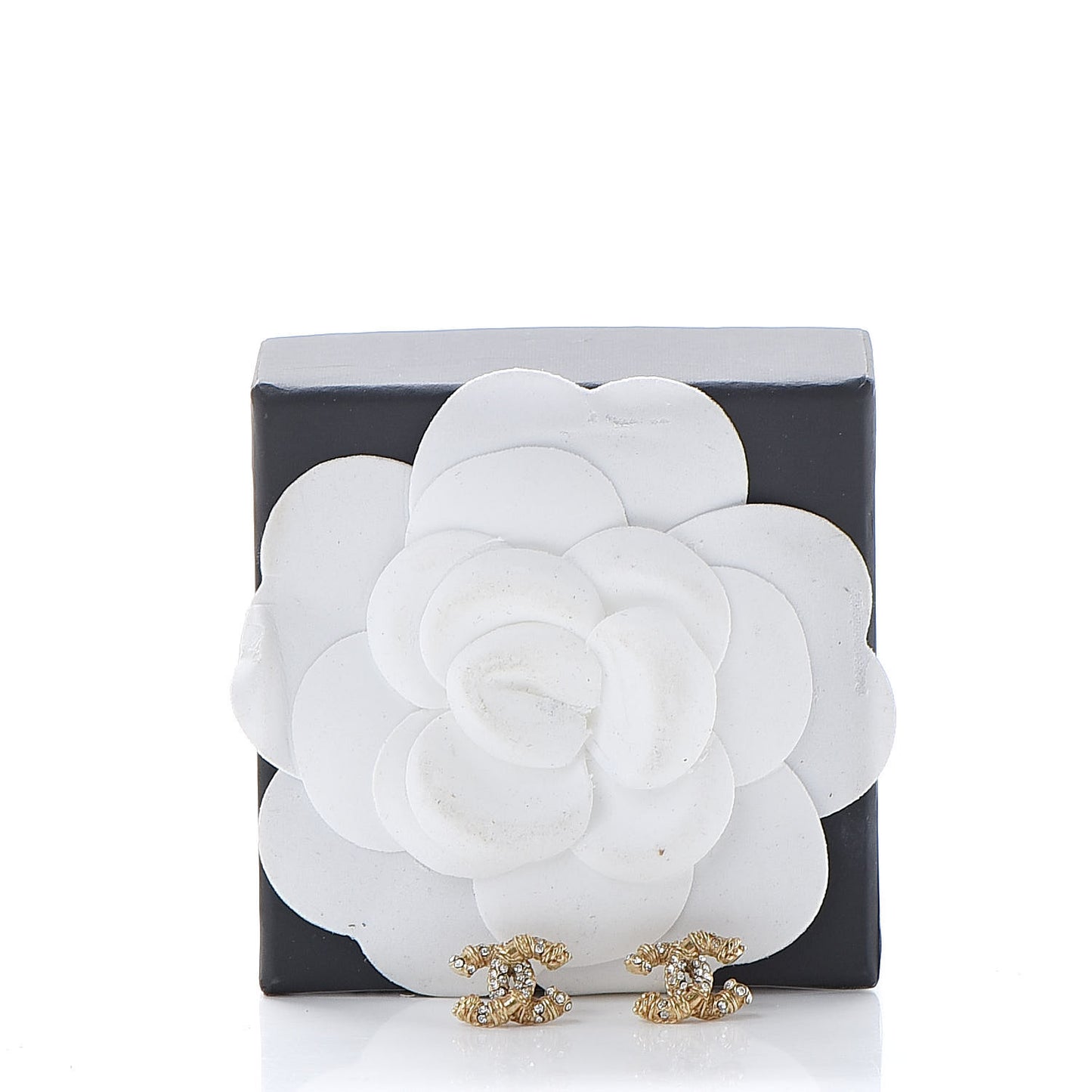 Crystal CC Earrings Gold