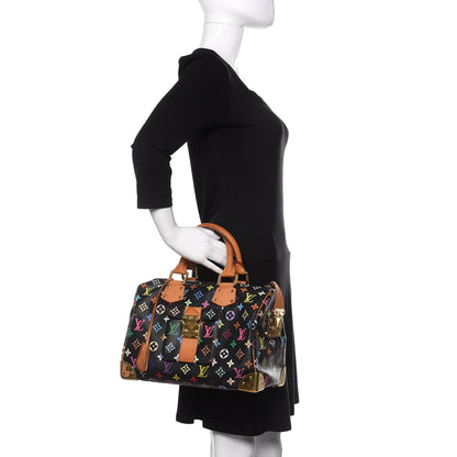 Louis Vuitton Monogram Multicolor Speedy 30 Black 2 of 9