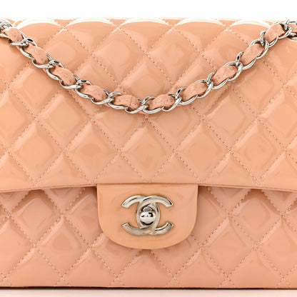 Chanel Patent Quilted Medium Double Flap Light Pink 8 of 11