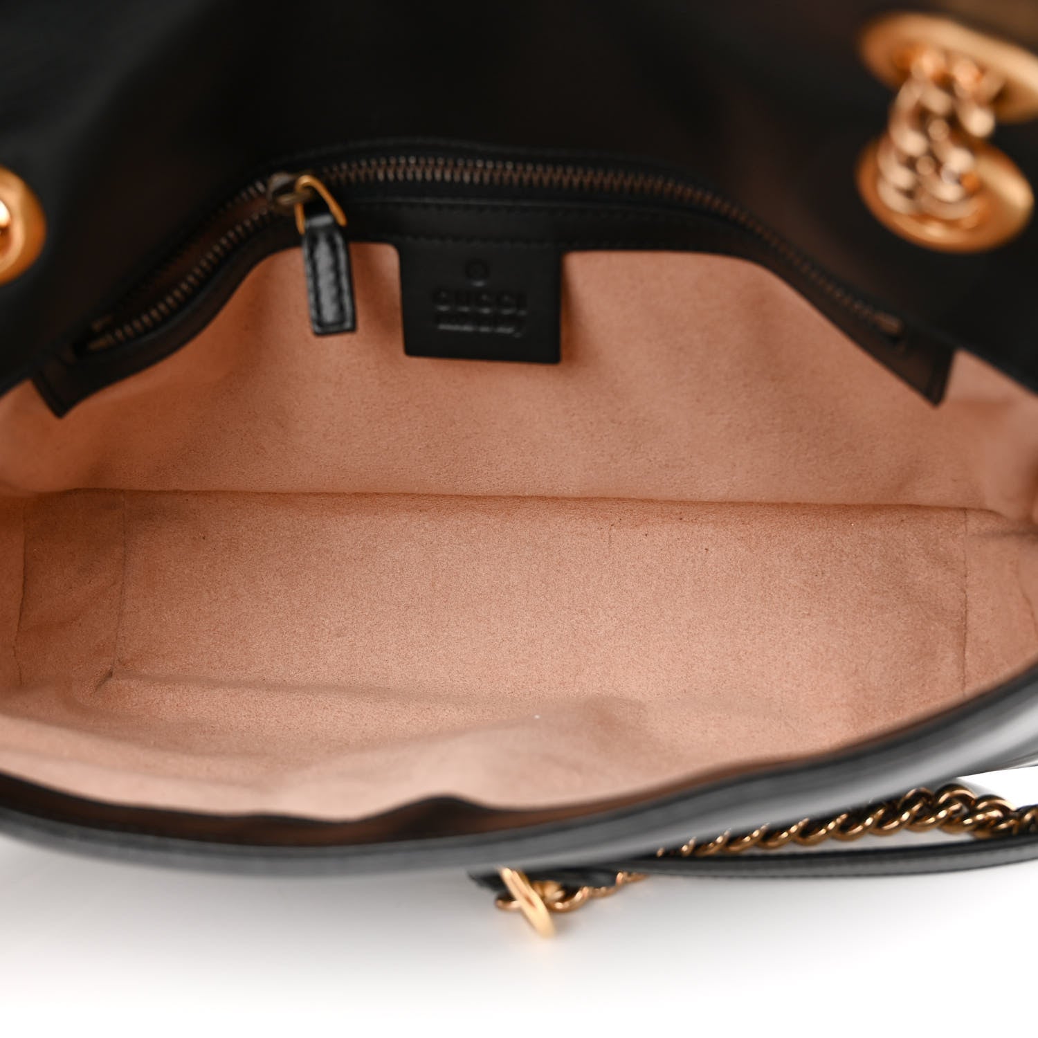 Gucci Calfskin Matelasse Small GG Marmont Shoulder Bag Black 5 of 10