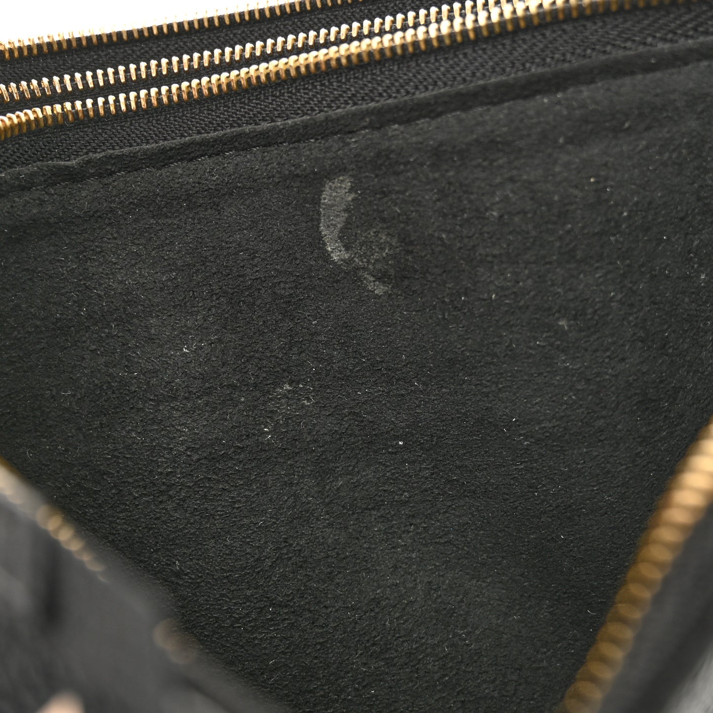 Empreinte Monogram Giant Double Zip Pochette Black Cream