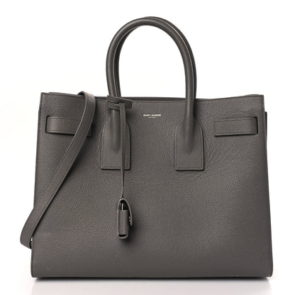 Saint Laurent Grained Calfskin Small Sac De Jour Fog 3 of 10