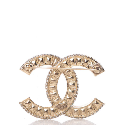 Chanel Baguette Crystal CC Brooch Gold 3 of 5