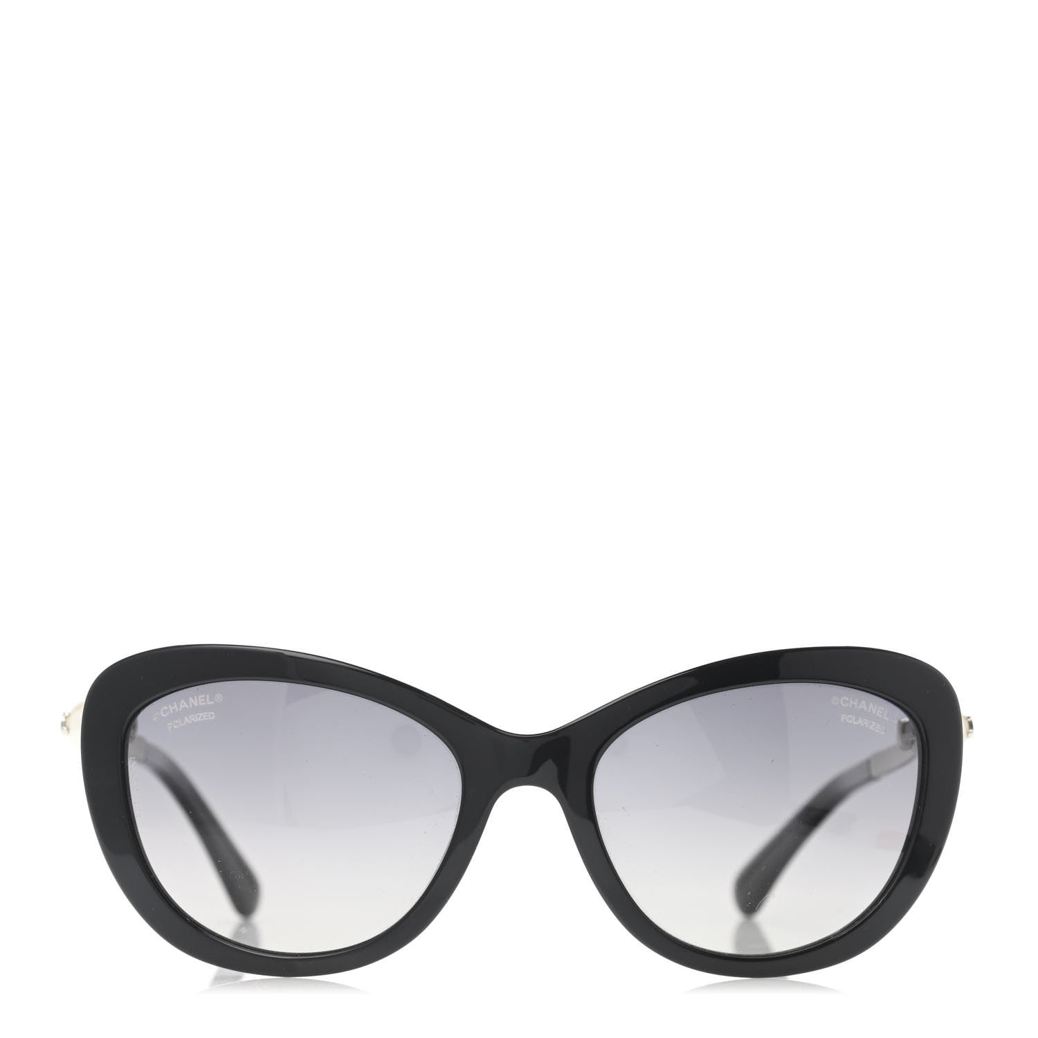 Chanel Polarized Cat Eye Pearl Sunglasses 5340-H Black 2 of 4