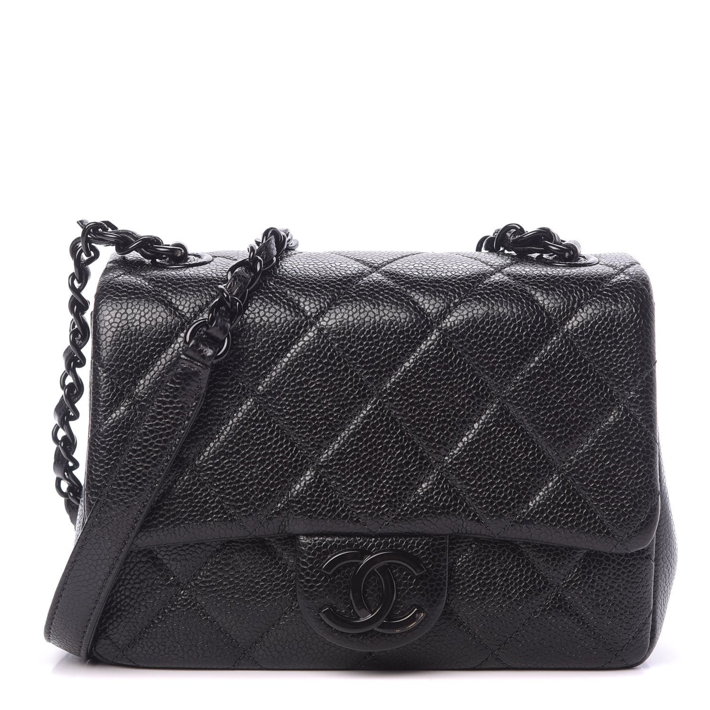 Caviar Quilted Incognito Mini Square Flap Black