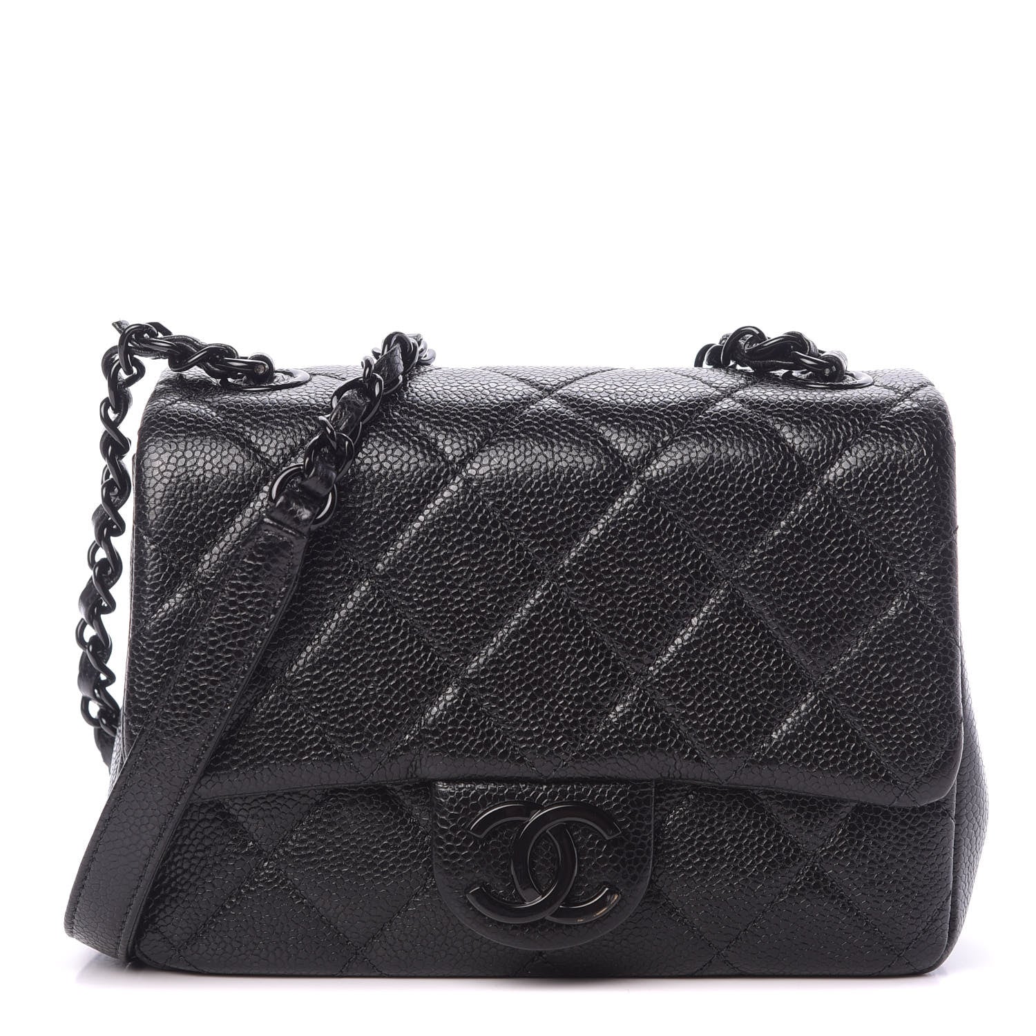 Chanel Caviar Quilted Incognito Mini Square Flap Black 1 of 11