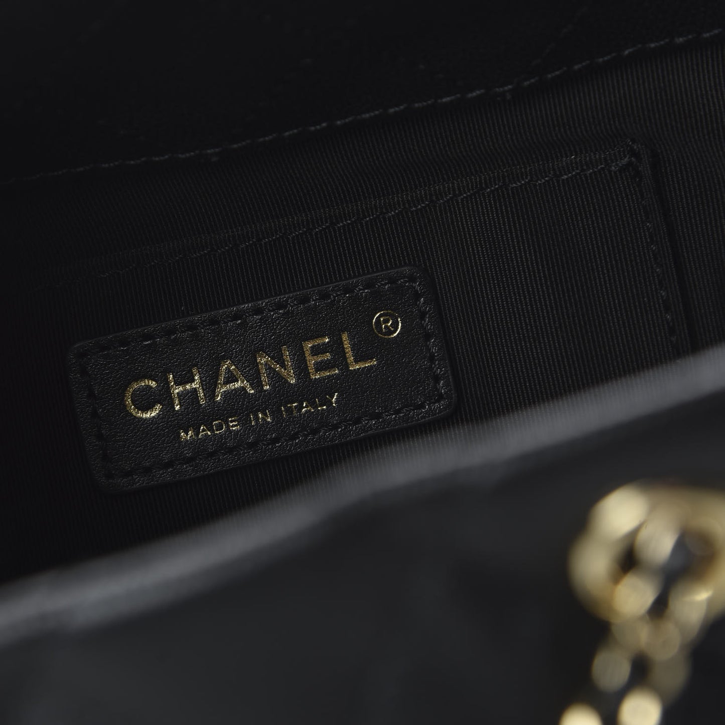 Caviar Quilted Rolled Up Bucket Drawstring Bag Black