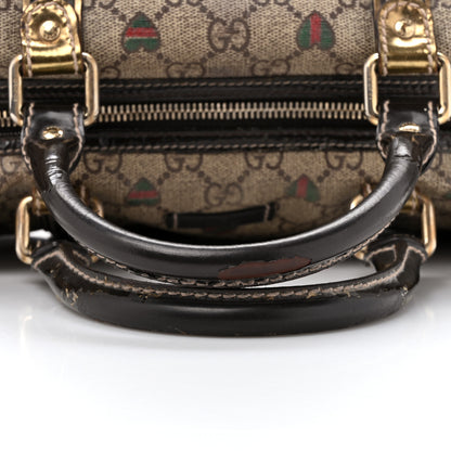 Gucci GG Plus Monogram Hearts Medium Joy Boston Dark Brown 13 of 15
