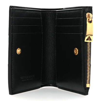 Bottega Veneta Nappa Maxi Intrecciato Small Bi-Fold Zip Wallet Black 5 of 11
