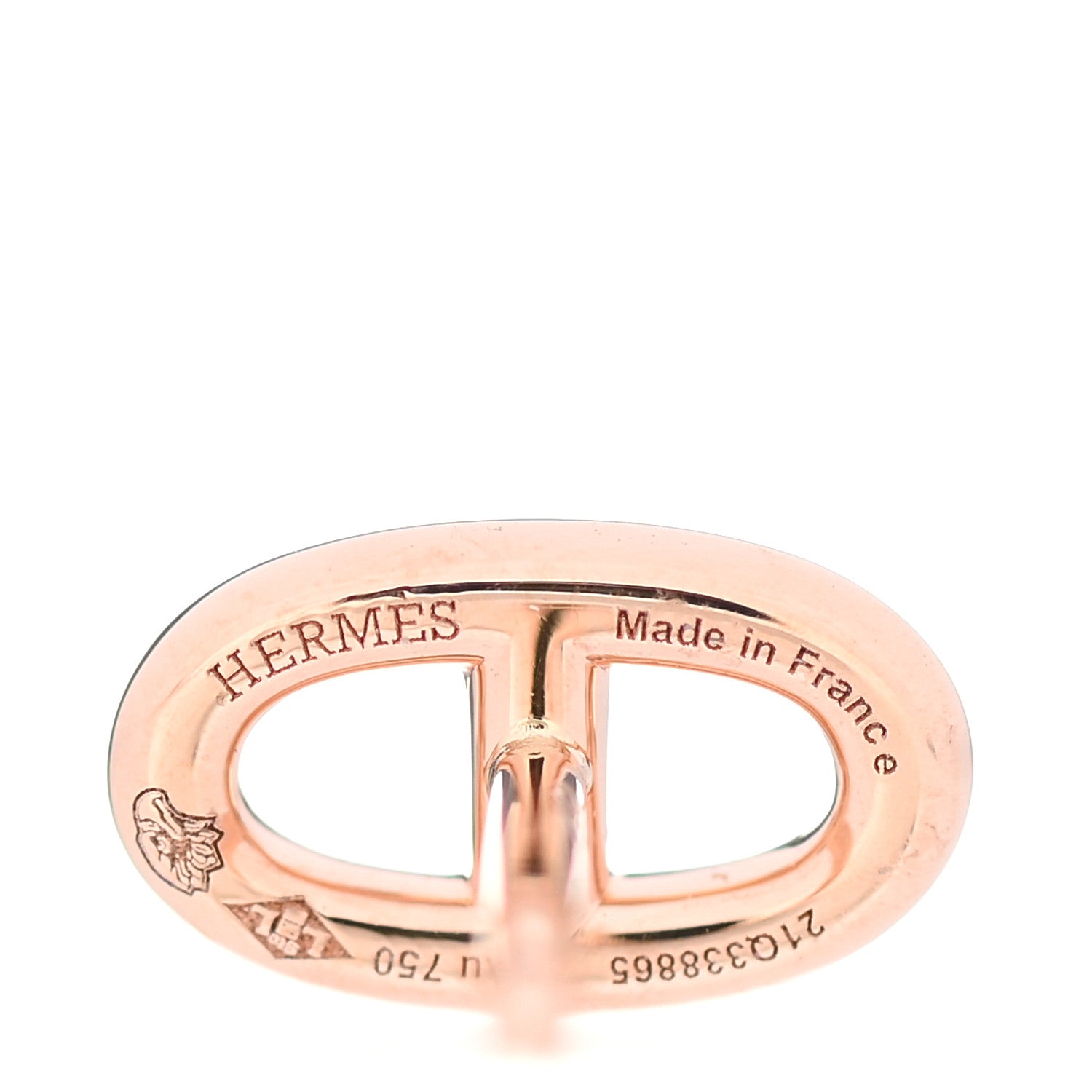 Hermes 18K Rose Gold TPM Farandole Stud Earrings 4 of 6