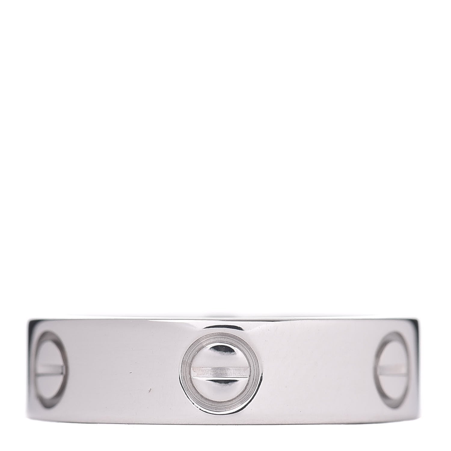 Cartier 18K White Gold 5.5mm LOVE Ring 56 7.5 3 of 4