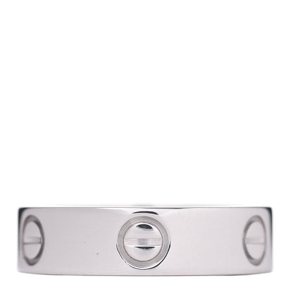 Cartier 18K White Gold 5.5mm LOVE Ring 56 7.5 3 of 4