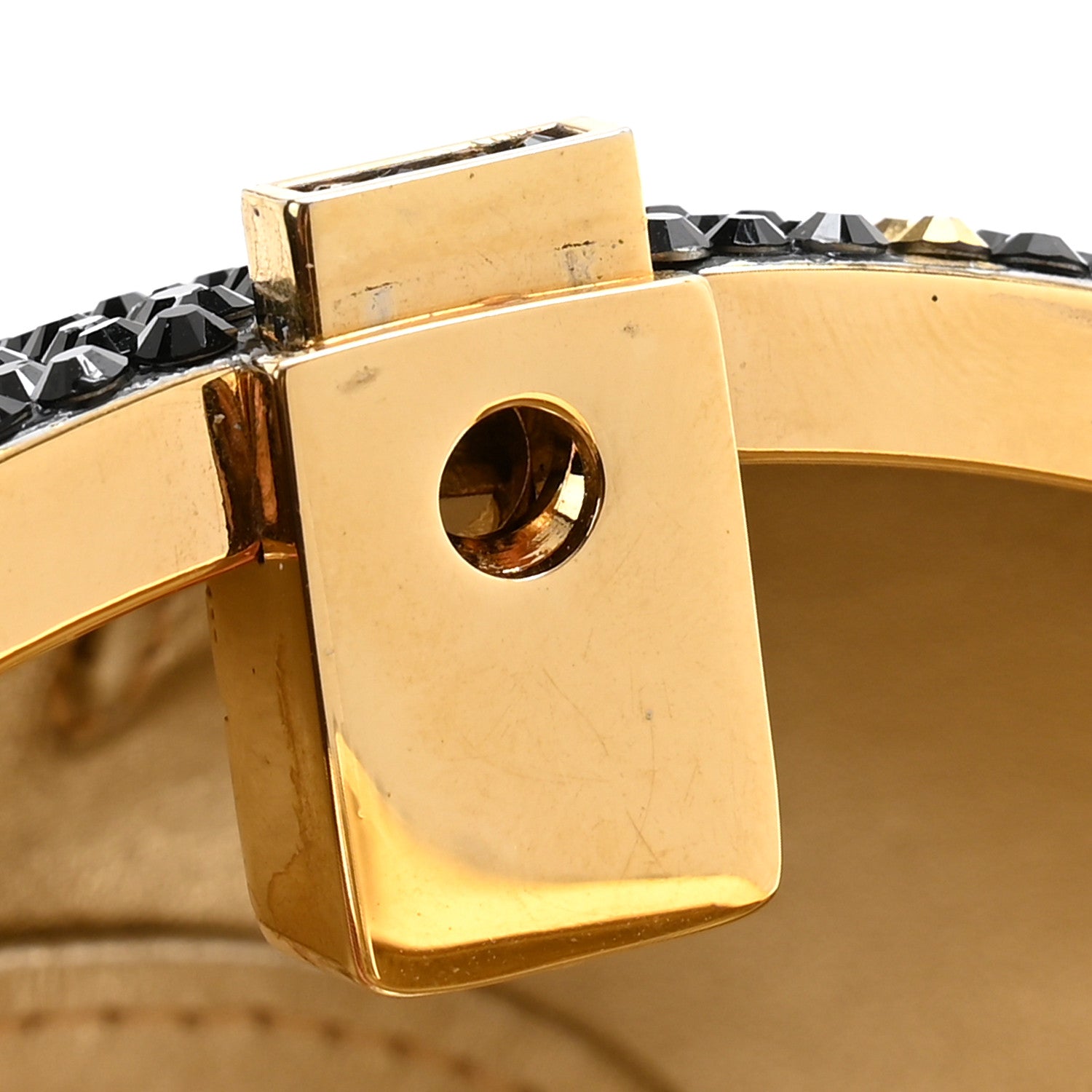 Judith Leiber Crystal Basketball Minaudiere Clutch Black Gold 8 of 11