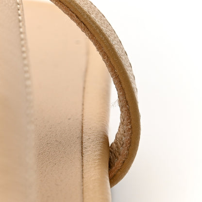Chanel Lambskin Grosgrain Cap Toe CC Slingback Sandals 40 Beige Black 9 of 9