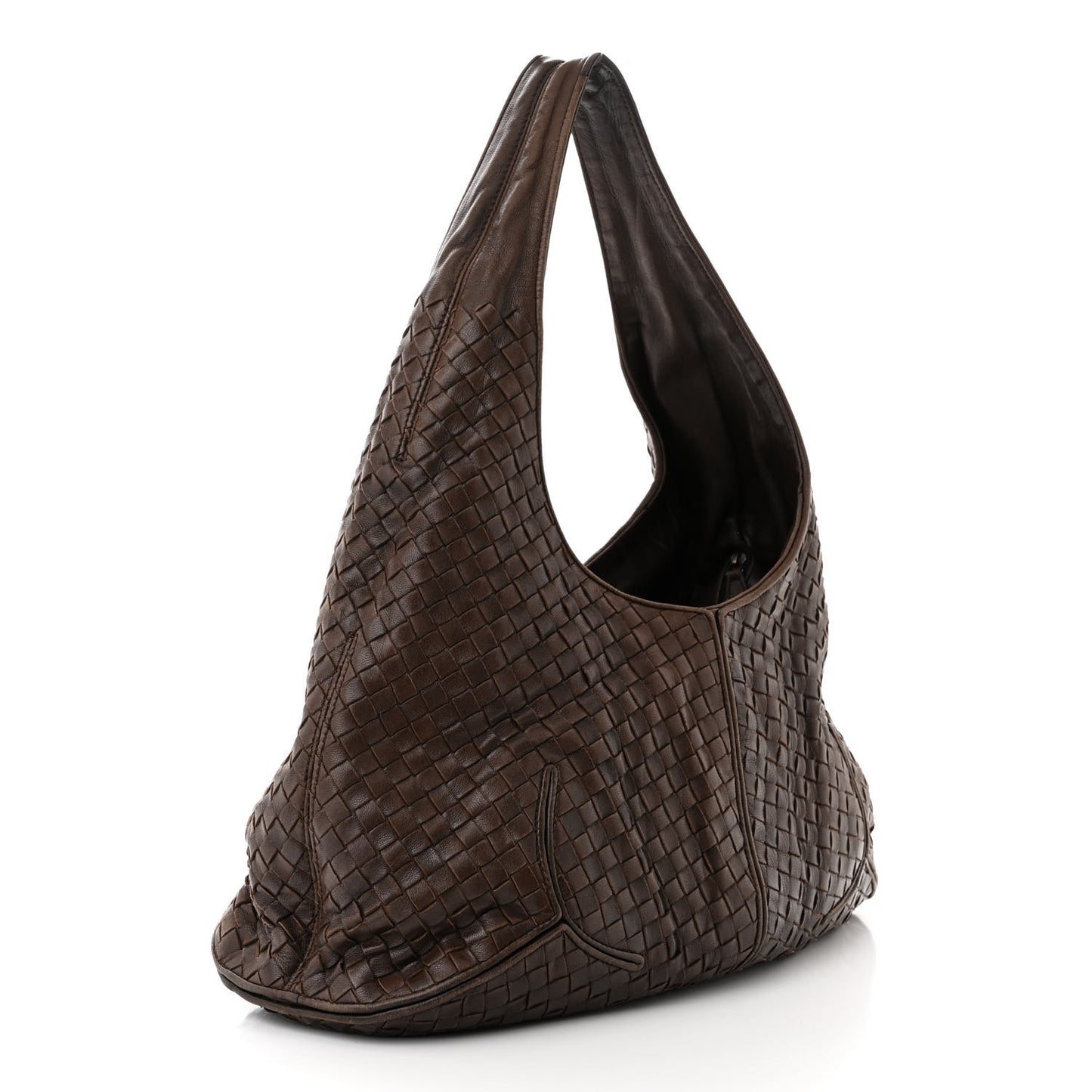 Nappa Intrecciato Ball Hobo Ebano