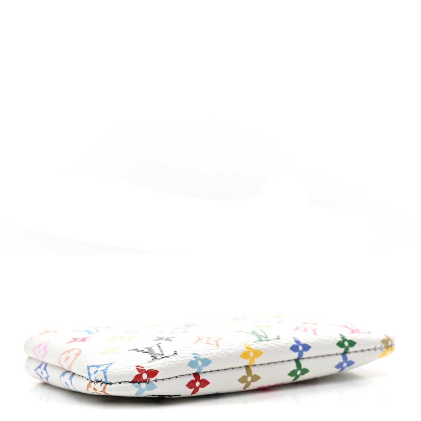 LV X TM Monogram Multicolor Key Pouch White