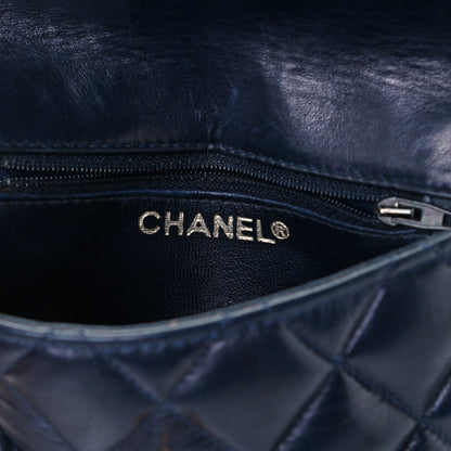 Chanel Lambskin Quilted Flap Waist Belt Bag Navy 6 of 11