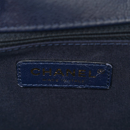 Chanel Caviar Quilted New Medium Boy Flap Dark Navy Blue 7 of 12