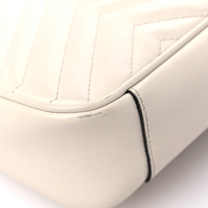 Gucci Calfskin Matelasse Small GG Marmont Shoulder Bag White 10 of 17