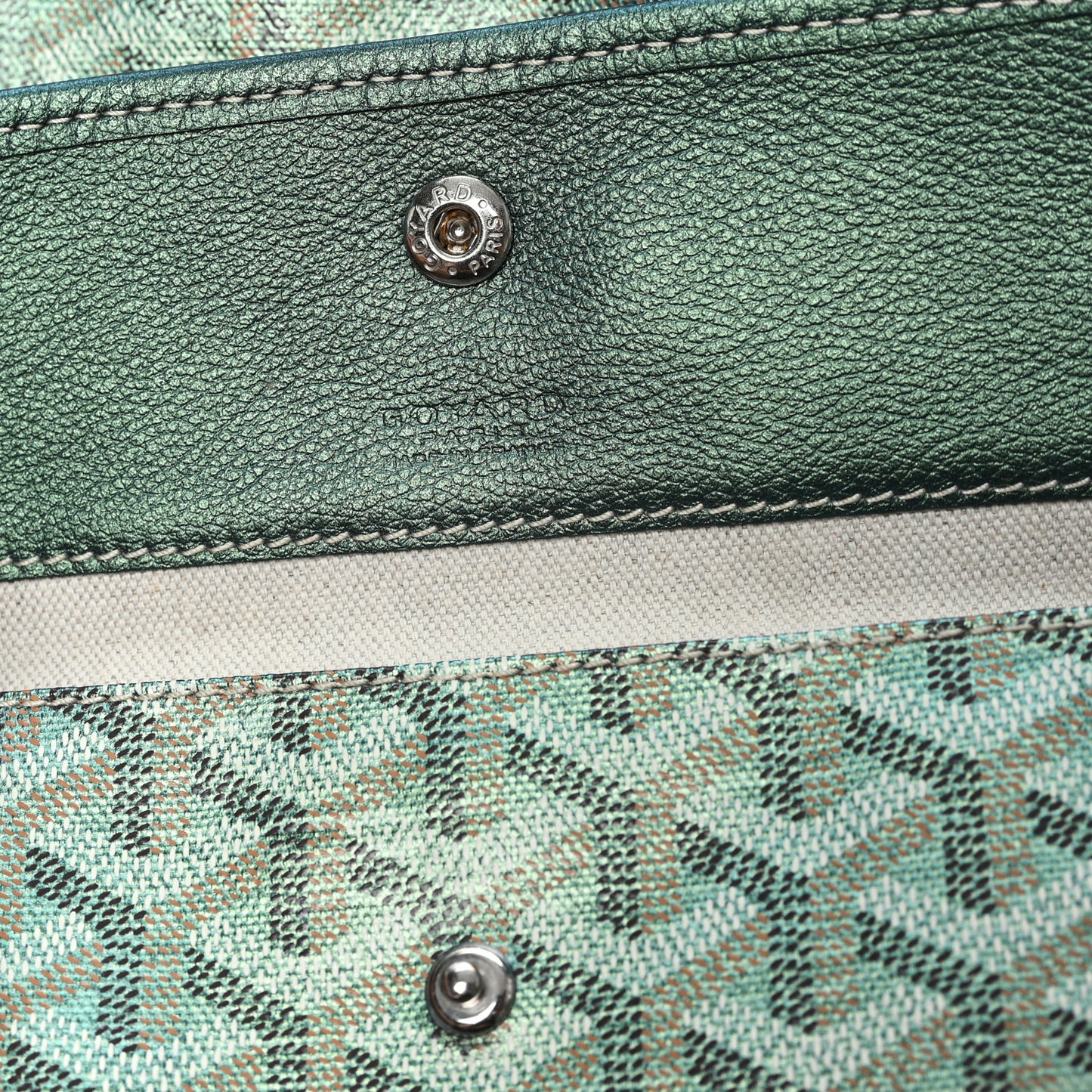 Iridescent Goyardine Saint Louis GM Pearly Green