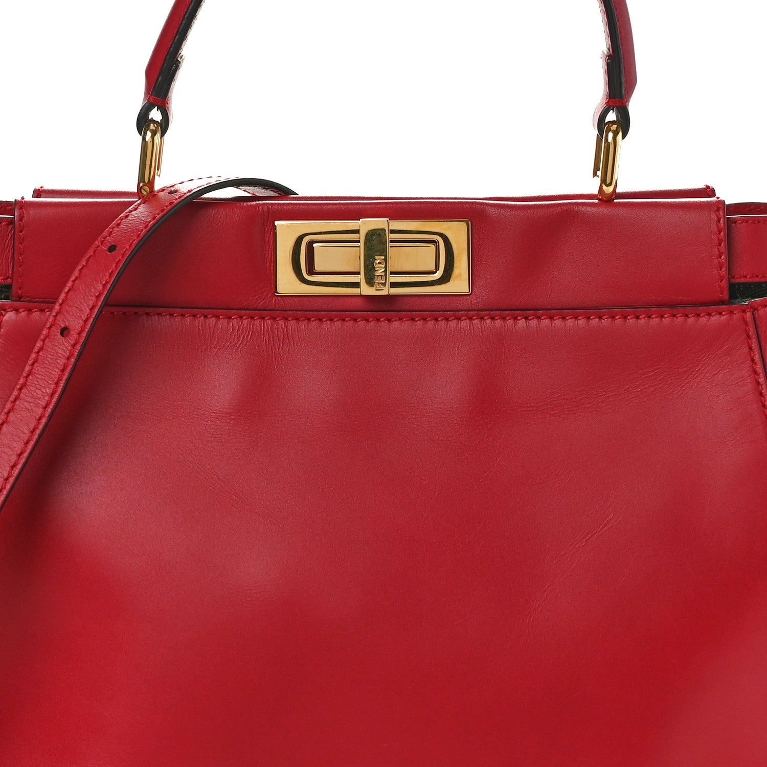 Fendi Vitello Morgan Fabric Jacquard Pequin Medium Peekaboo Iconic Satchel Mattone Tobacco Black 7 of 9