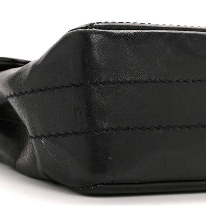 Chanel Lambskin Stitched Chocolate Bar Single Flap Black 9 of 13