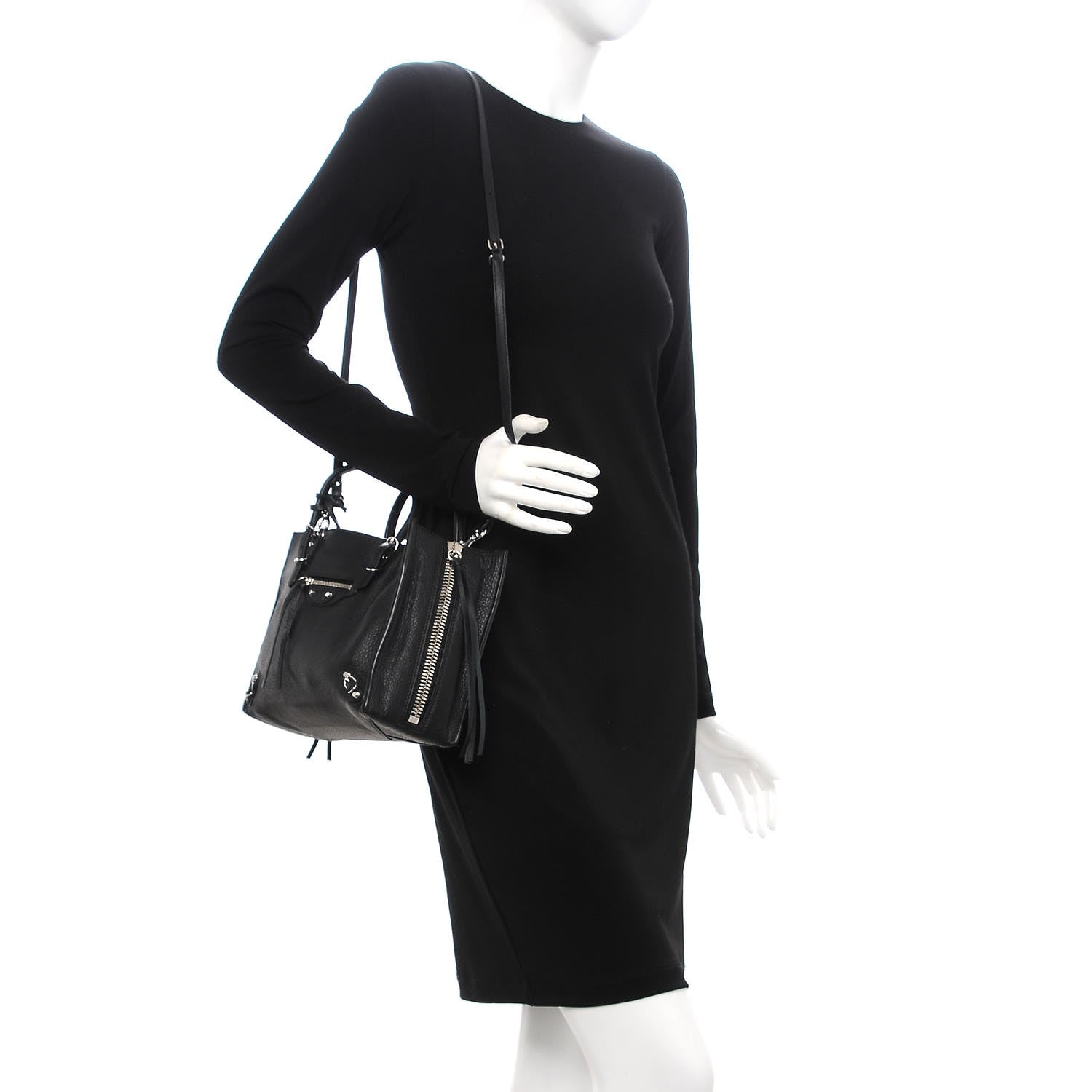 Balenciaga Veau Papier A6 Zip Around Tote Black 2 of 10
